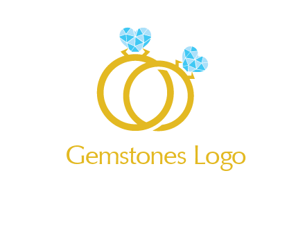 heart cut stone on engagement rings logo