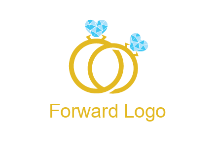 heart cut stone on engagement rings logo