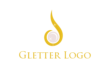 gold and pearl teardrop earring icon