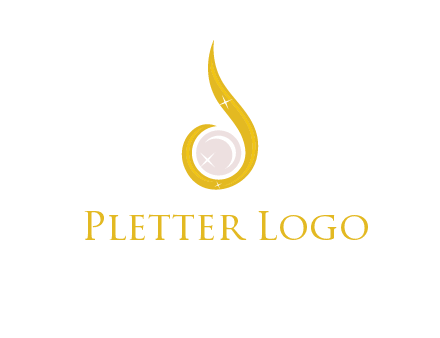 gold and pearl teardrop earring icon