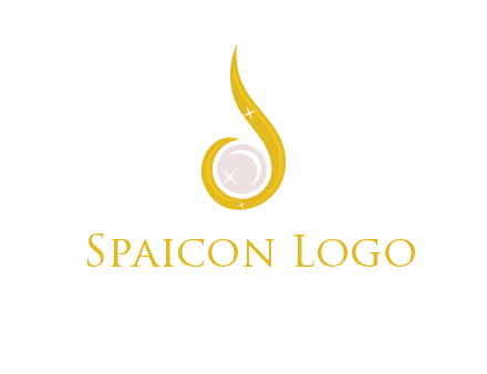 gold and pearl teardrop earring icon