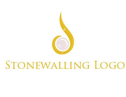 gold and pearl teardrop earring icon