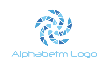 shiny gemstones swirl star logo