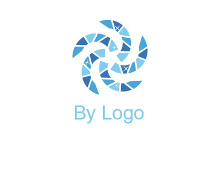 shiny gemstones swirl star logo