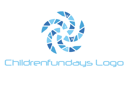 shiny gemstones swirl star logo