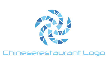 shiny gemstones swirl star logo