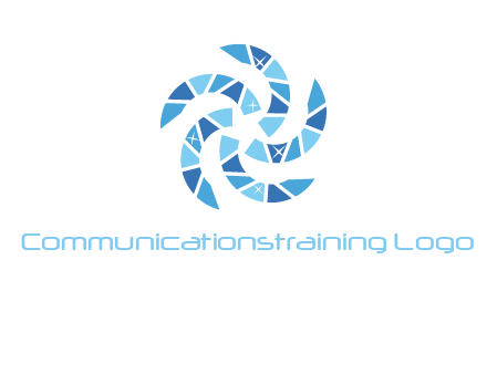 shiny gemstones swirl star logo