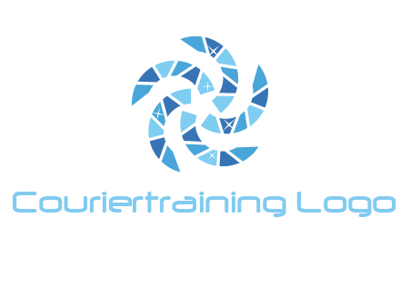 shiny gemstones swirl star logo