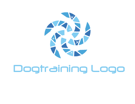 shiny gemstones swirl star logo