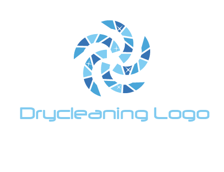 shiny gemstones swirl star logo