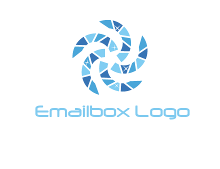 shiny gemstones swirl star logo