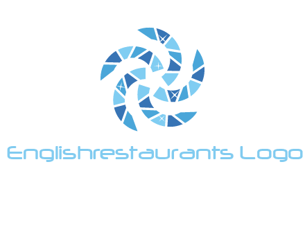 shiny gemstones swirl star logo