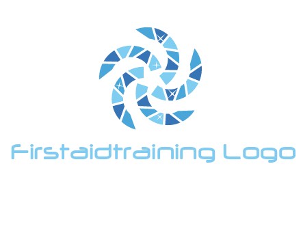 shiny gemstones swirl star logo