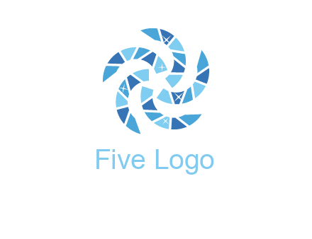 shiny gemstones swirl star logo