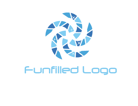 shiny gemstones swirl star logo
