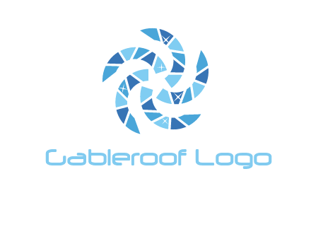 shiny gemstones swirl star logo