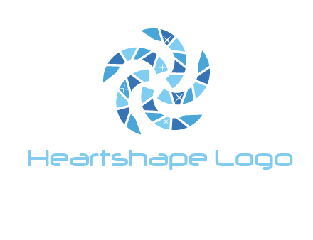 shiny gemstones swirl star logo