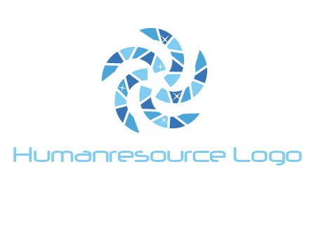 shiny gemstones swirl star logo