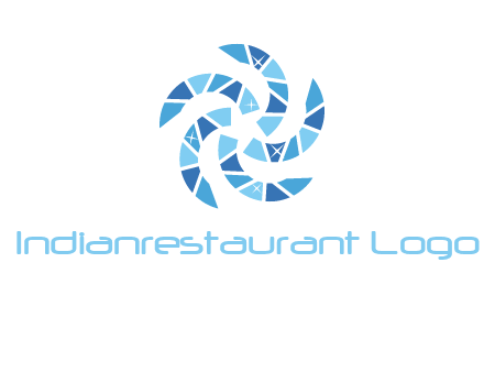 shiny gemstones swirl star logo