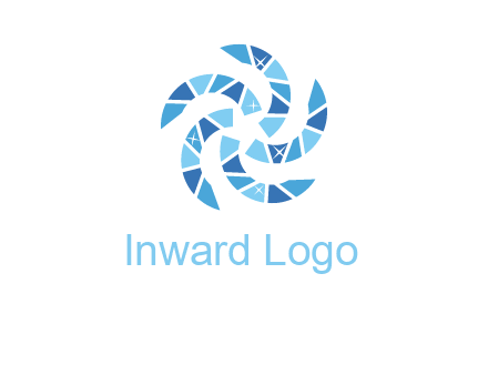 shiny gemstones swirl star logo