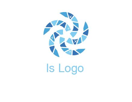 shiny gemstones swirl star logo