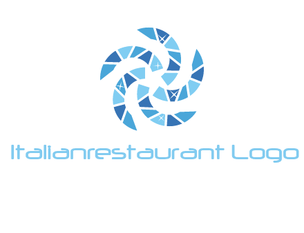 shiny gemstones swirl star logo