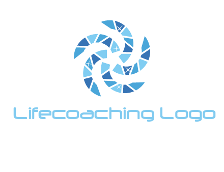 shiny gemstones swirl star logo