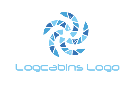 shiny gemstones swirl star logo