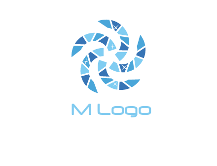 shiny gemstones swirl star logo