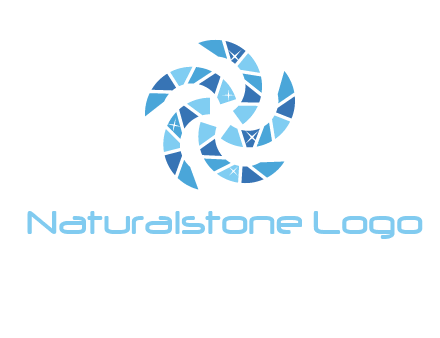 shiny gemstones swirl star logo