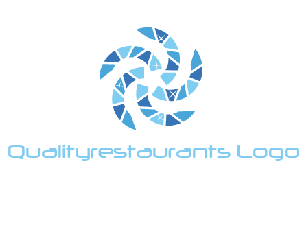 shiny gemstones swirl star logo
