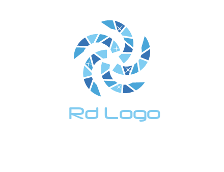 shiny gemstones swirl star logo