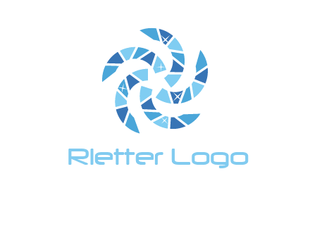 shiny gemstones swirl star logo