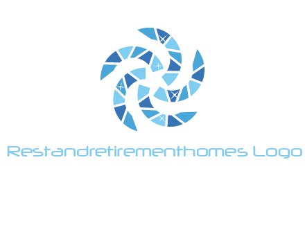 shiny gemstones swirl star logo