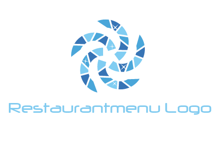 shiny gemstones swirl star logo