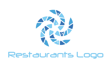 shiny gemstones swirl star logo