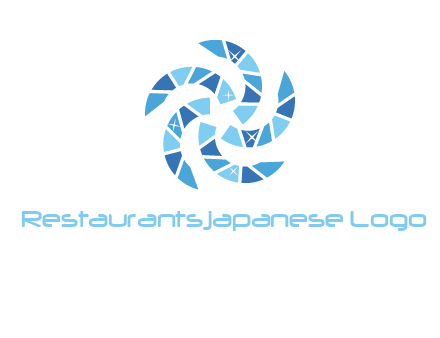 shiny gemstones swirl star logo