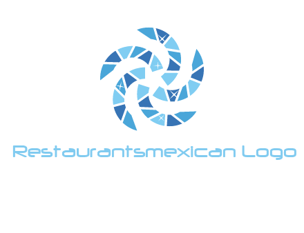shiny gemstones swirl star logo