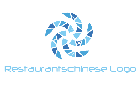shiny gemstones swirl star logo
