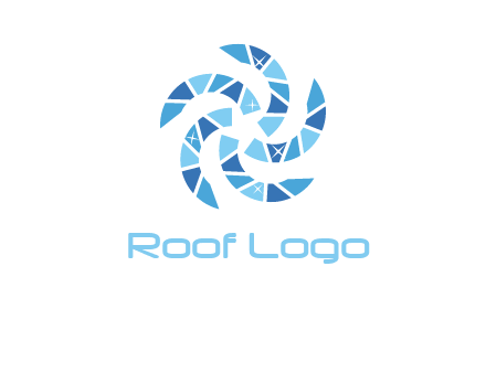 shiny gemstones swirl star logo