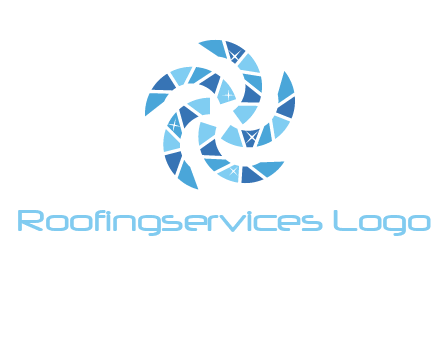 shiny gemstones swirl star logo