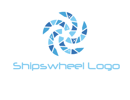 shiny gemstones swirl star logo