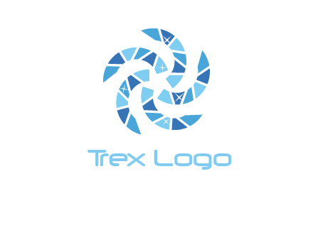 shiny gemstones swirl star logo