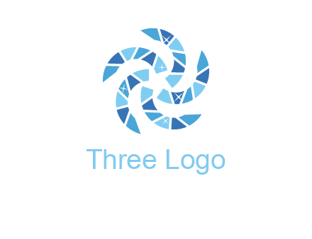 shiny gemstones swirl star logo