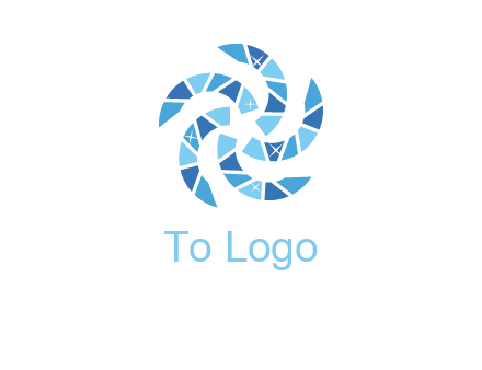 shiny gemstones swirl star logo