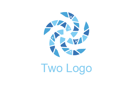 shiny gemstones swirl star logo