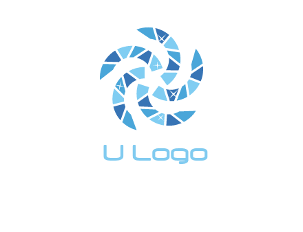shiny gemstones swirl star logo