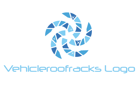 shiny gemstones swirl star logo