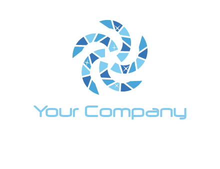 shiny gemstones swirl star logo