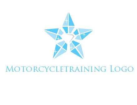 diamond at the center of gemstones forming a star logo